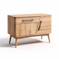 Wooden sideboard cabinet with a minimalist design and angled legs 80 x 40 x 70cm