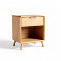 Wooden nightstand with one drawer and open shelf 50 x 40 x 45cm