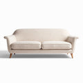 Contemporary beige fabric sofa with wooden legs suitable for living room