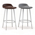 Wooden and metal bar stools set of two 40 x 40 x 75cm for kitchen island and dining area