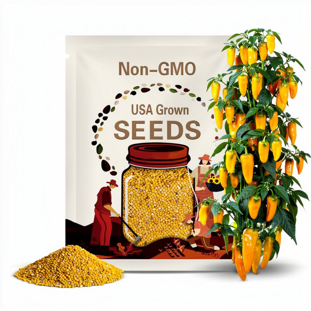 10 Golden Marconi pepper seeds - Beautiful, Golden Italian peppers USA ! Specialty ! 2024 !