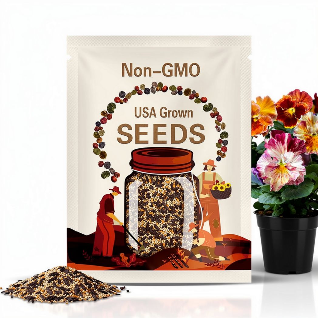 Chianti Mix Pansy Seeds: Non-GMO Viola Flower Seeds