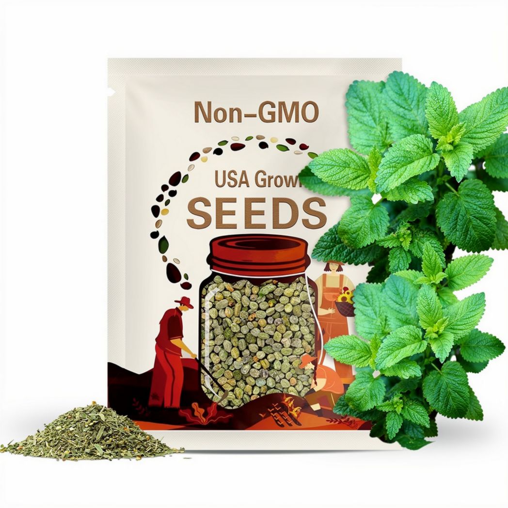 Lemon Balm Seeds – Heirloom, Non-GMO, Easy-To-Grow Perennial, herbal teas, natural remedies, pollinator gardens, and aromatherapy