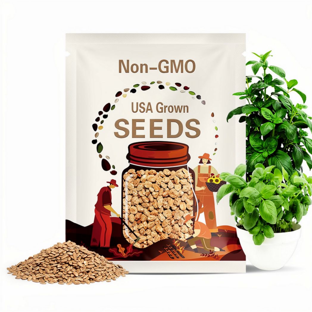 2000 SWEET GENOVESE BASIL Ocimum Basilicum Herb Flower Seeds