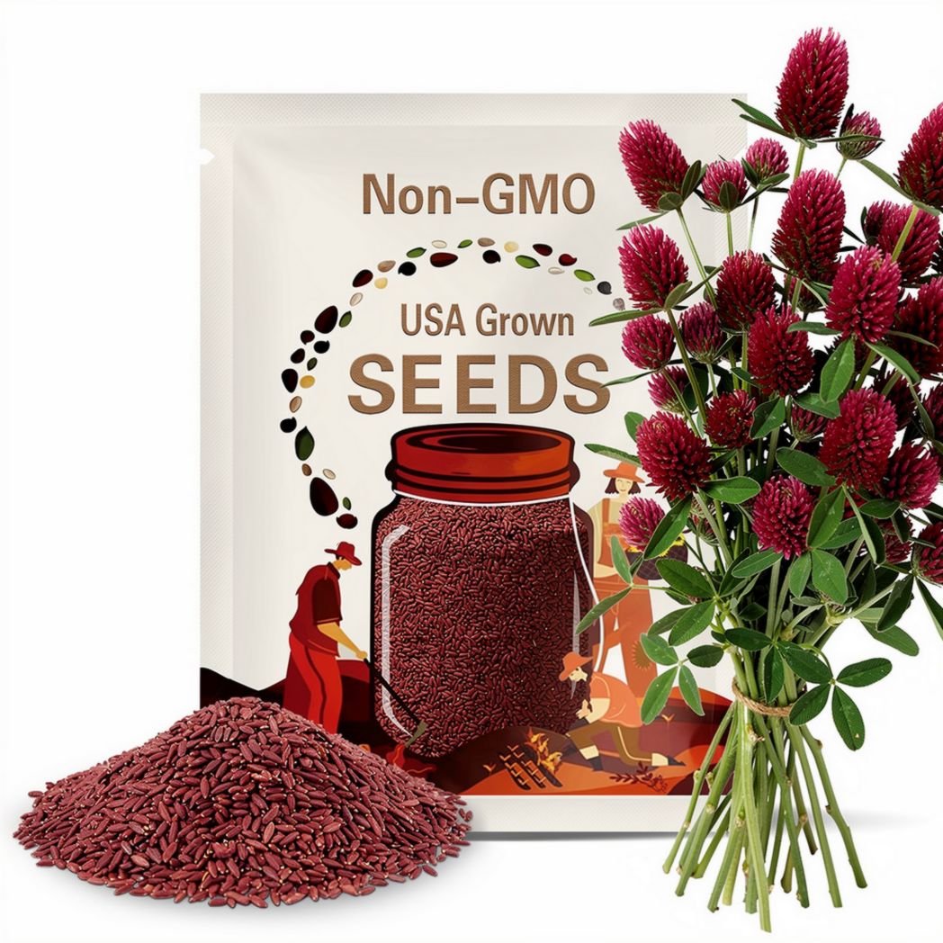 Clover, Red | 200 Seeds | Medicinal | Culinary | Ground Cover | Non GMO | Trifolium pratense