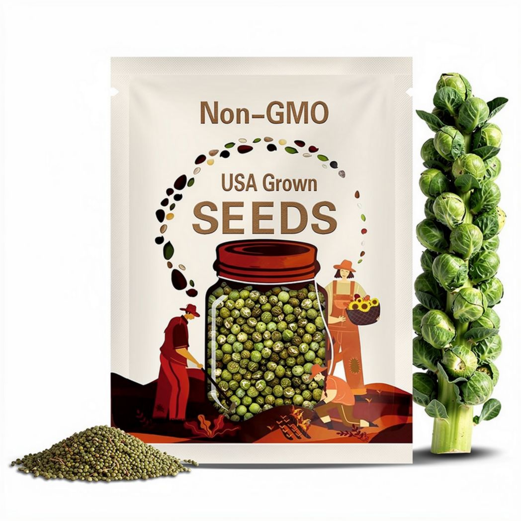 Brussel Sprouts Seed, Churchill, Heirloom, Non GMO, Early Sprouting Seeds, Country Creek Acres